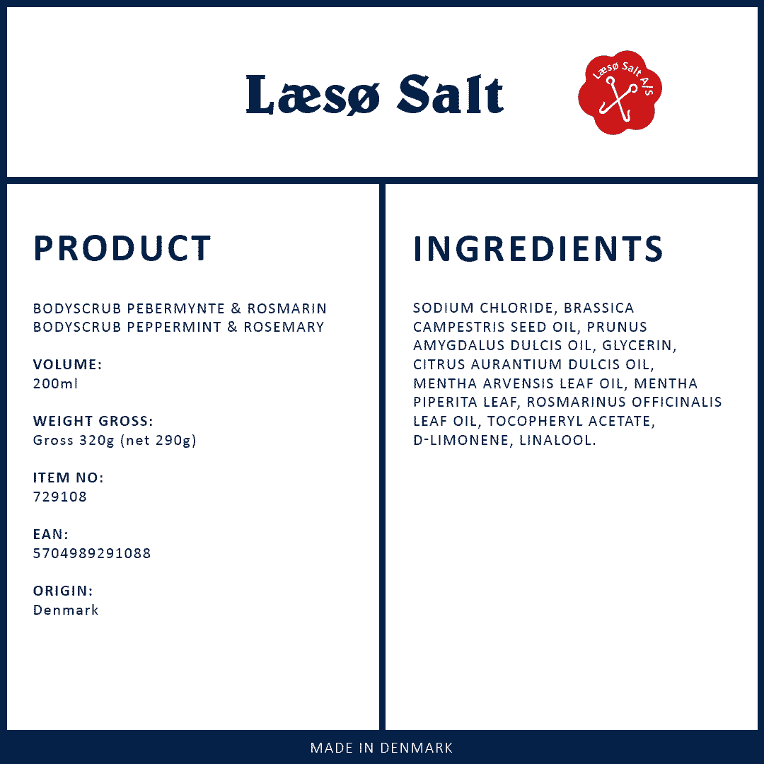 LS Bodyscrub Pebermynte & Rosmarin 200 ml.