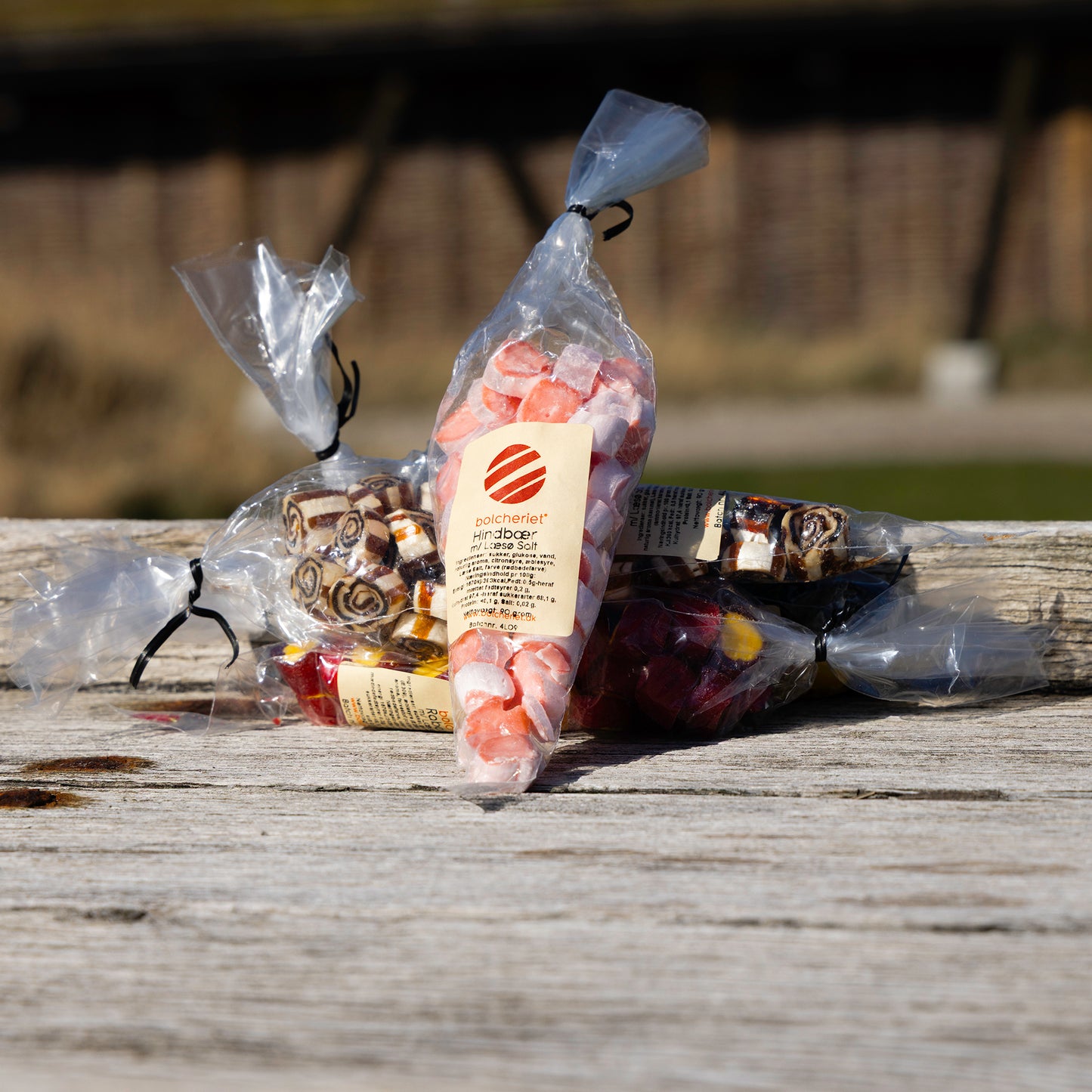 Bolcher, hindbær med Læsø Salt